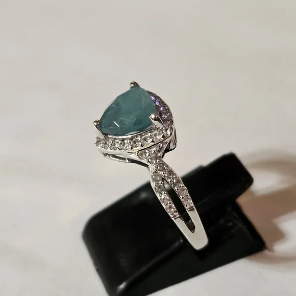 RARE Grandidierite & Diamonds Ring💍! Size 8! - Picture 4 of 11